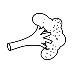 Vector illustration of broccoli and green sign. Set of broccoli and product stock symbol for web.