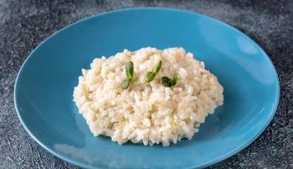 Portion of risotto