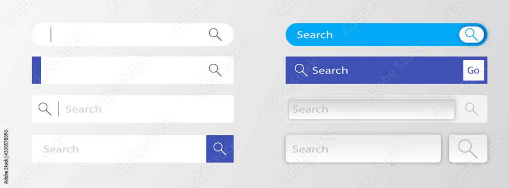 Poster search bar vector design element. collection of search form templates for websites. search bar for i