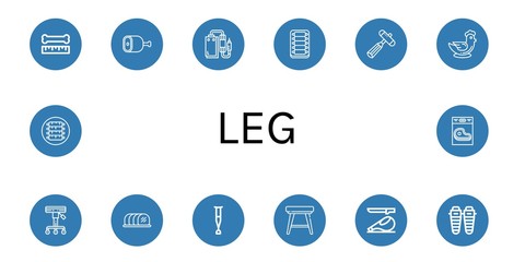 Set of leg icons