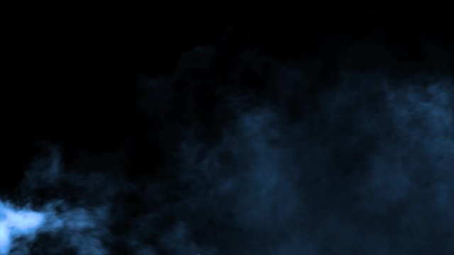 Smoke, vapor, steam, fog, cloud, 4k,blue smoke, ice smoke cloud, fire smoke, ascending vapor steam over black background - floating fog. On my profile you will find all types of smoke.