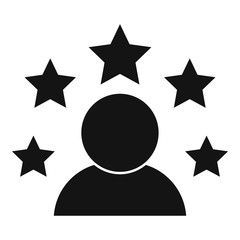 Celebrity person icon. Simple illustration of celebrity person vector icon for web design isolated on white background