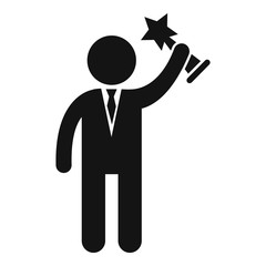 Celebrity cinema icon. Simple illustration of celebrity cinema vector icon for web design isolated on white background