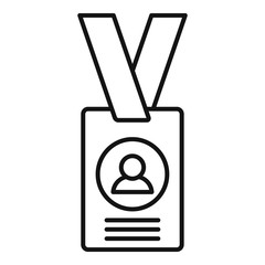 Id celebrity card icon. Outline id celebrity card vector icon for web design isolated on white background