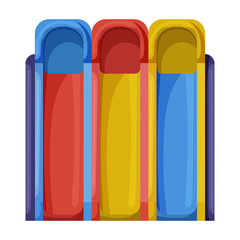 Water slide vector icon.Cartoon vector icon isolated on white background water slide .