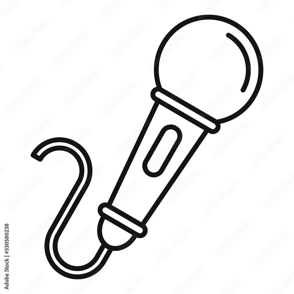 Poster sing microphone icon. outline sing microphone vector icon for web design isolated on white backgroun