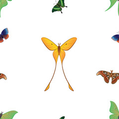 Abstract seamless background with butterflies. Modern template for cards, invitations to parties, menus, wallpapers, holiday sales, prints for t-shirts, advertising, etc.