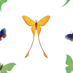 Abstract seamless background with butterflies. Modern template for cards, invitations to parties, menus, wallpapers, holiday sales, prints for t-shirts, advertising, etc.