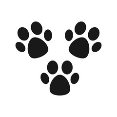 Dog and cat paw print vector illustrations,