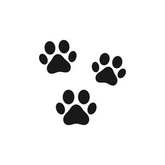 Fototapeta na wymiar Dog and cat paw print vector illustrations,