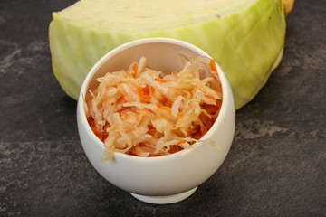 Pickled cabbage - sauerkraut in the bowl