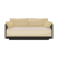 Sofa vector icon.Cartoon vector icon isolated on white background sofa .