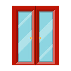 Door vector icon.Cartoon vector icon isolated on white background door .