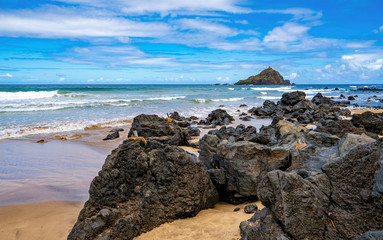 Fototapeta na wymiar rocks and sea in Maui