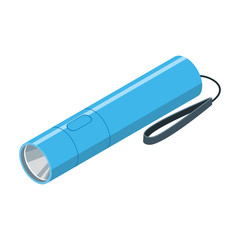 Flashlight isometric vector icon.Cartoon vector icon isolated on white background flashlight.