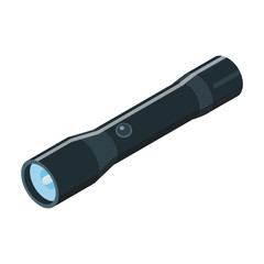 Flashlight isometric vector icon.Cartoon vector icon isolated on white background flashlight.