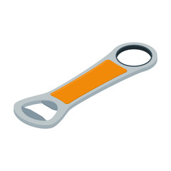 Bottle-opener isometric vector icon.Cartoon vector icon isolated on white background bottle-opener.