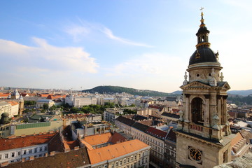  View of Budapest from the St. Stephen's Cathedral in Budapest