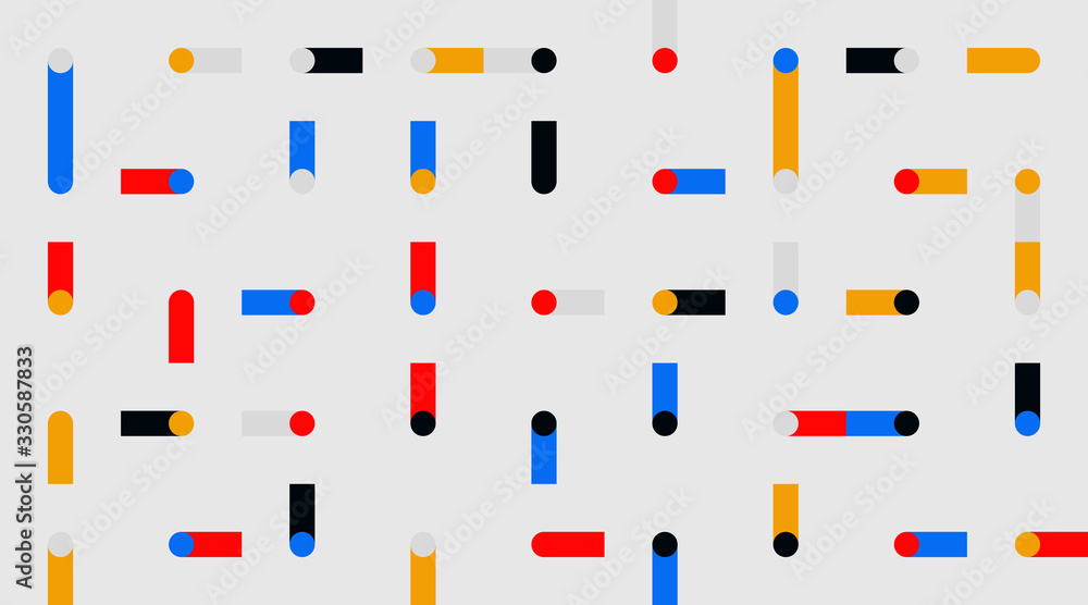 Poster linear abstract vector pattern design