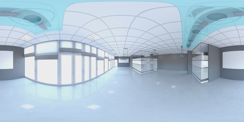 Fototapeta premium spherical panorama of the interior, 3D illustration