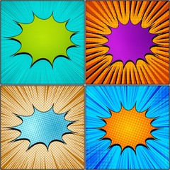 Comic bright explosive colorful concept