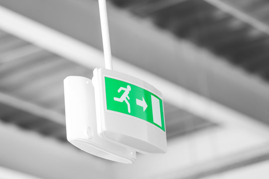 Fire Exit Sign In Building