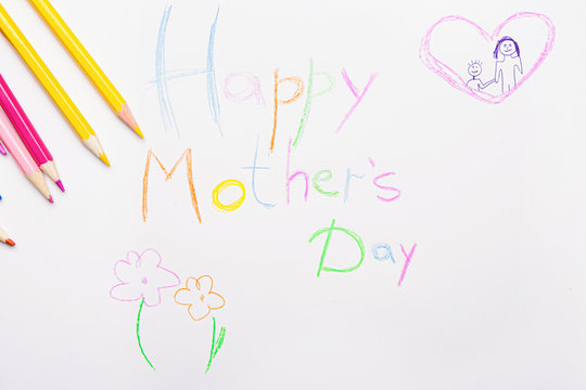 Greeting card for Mother's Day, top view