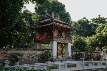 Fototapeta na wymiar Temple of Literature, in downtown Ha Noi, Vietnam. Originally built as a university in 1070 dedicated to Confucius