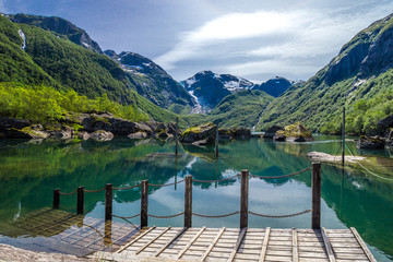 Bondhus mountain lake in Norway