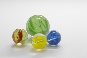 Colourful toy marbles