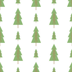 Seamless pattern with colored trees