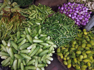 Fresh Vegetables In village market