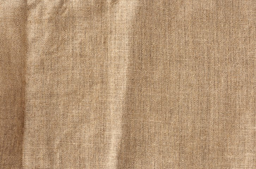Fototapeta na wymiar brown burlap texture, full frame
