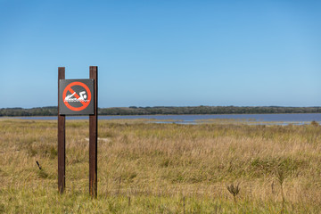 no swimming sign