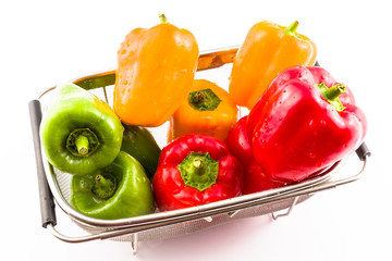 fresh peppers in a bowl
