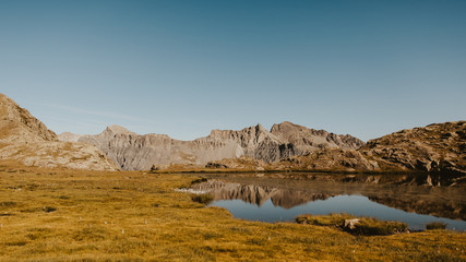 Paysage d'une randonnée dans le Parc National du Mercantour en France