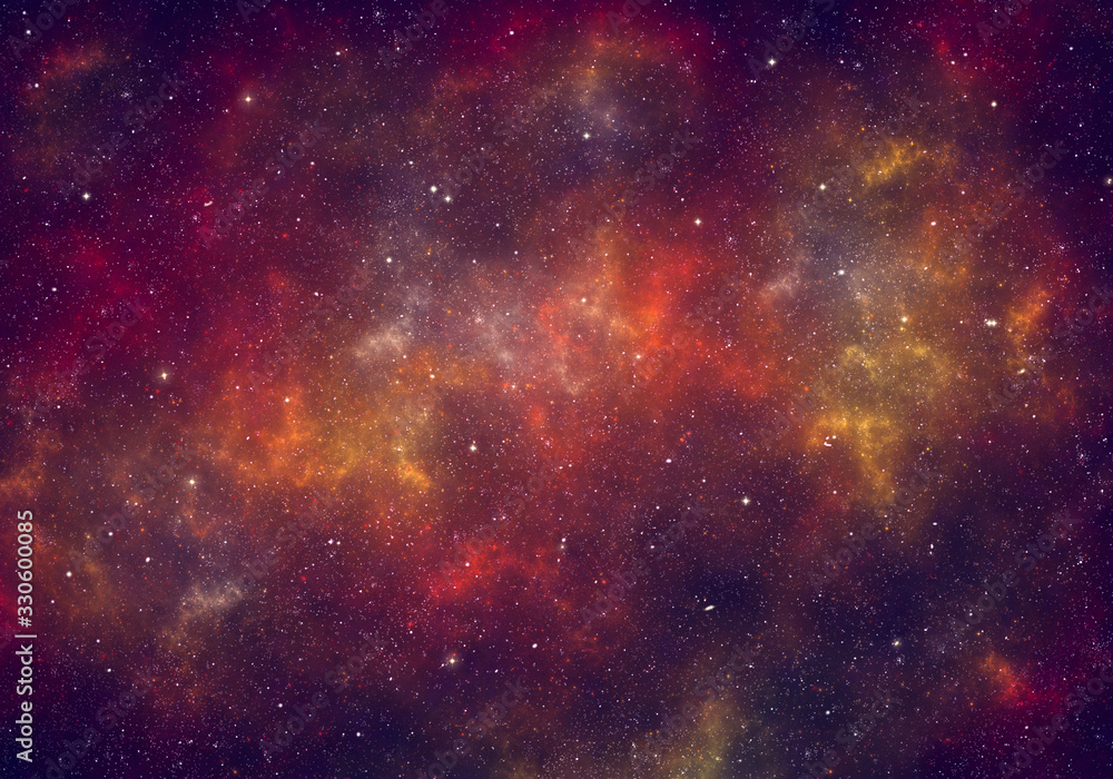 Wall mural nebula and stars in night sky. space background.