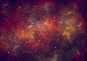 Fototapeta na wymiar Nebula and stars in night sky. Space background.