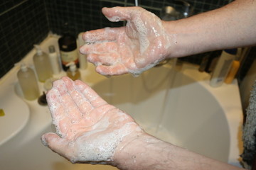 Fototapeta premium Clean hands protect against coronavirus 6