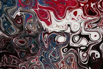 Abstraction in color with various forms  