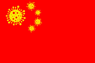 Coronavirus COVID-19 outbreak in China. Chinese flag