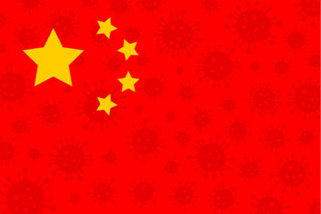 Coronavirus COVID-19 outbreak in China. Chinese flag