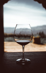 Red wine in a glass