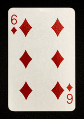Six of Diamonds Playing Card