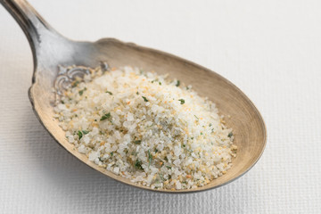 Garlic Salt on a Vintage Spoon