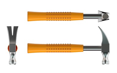 3d illustration of hammer isolated