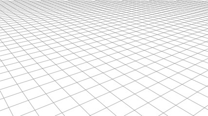 Abstract perspective grid. Wireframe landscape. Vector illustration.