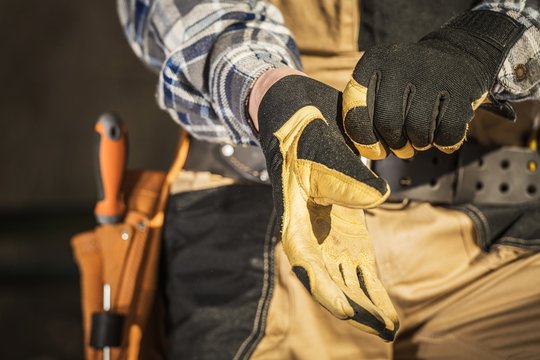 Worker Wearing Safety Gloves