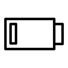 Battery icon in line style.