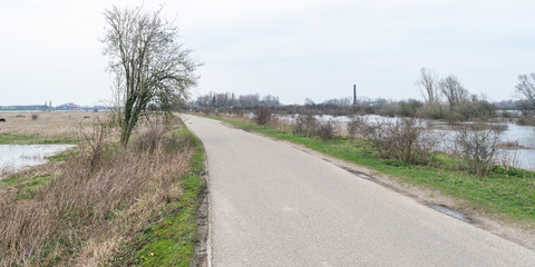 road in a Dutch polder landscape